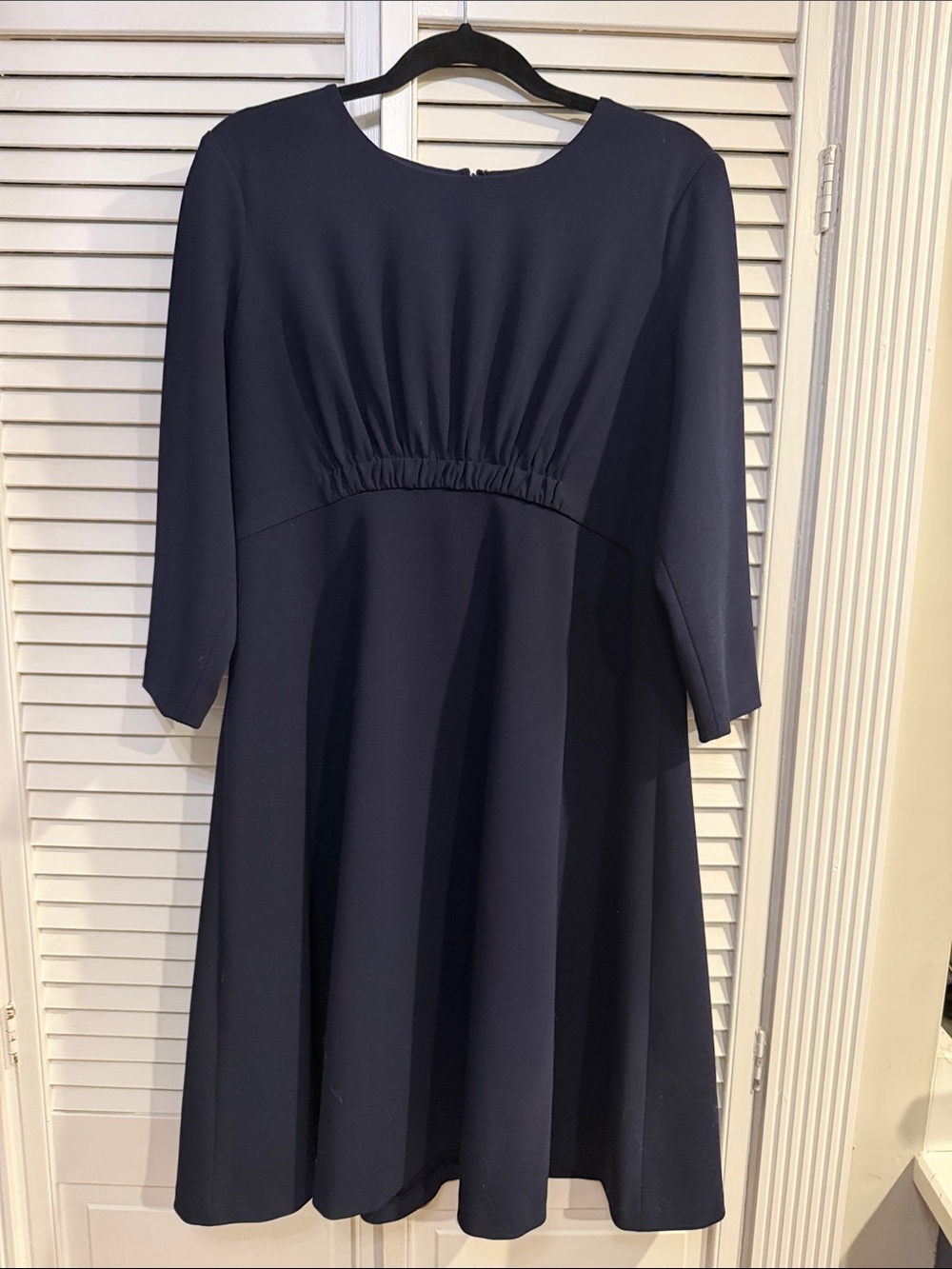 Calvin Klein Women's Navy Blue Fit-and-Flare Dress
